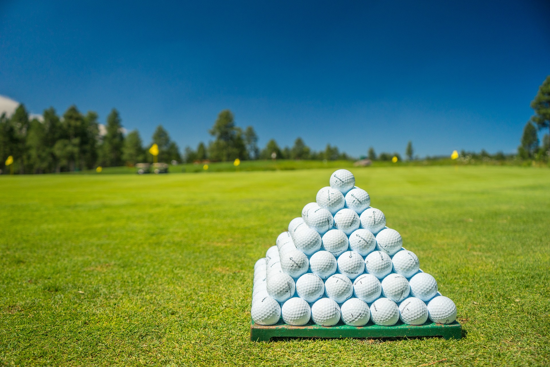 Stack of Golf Balls in a Pyramid Shape