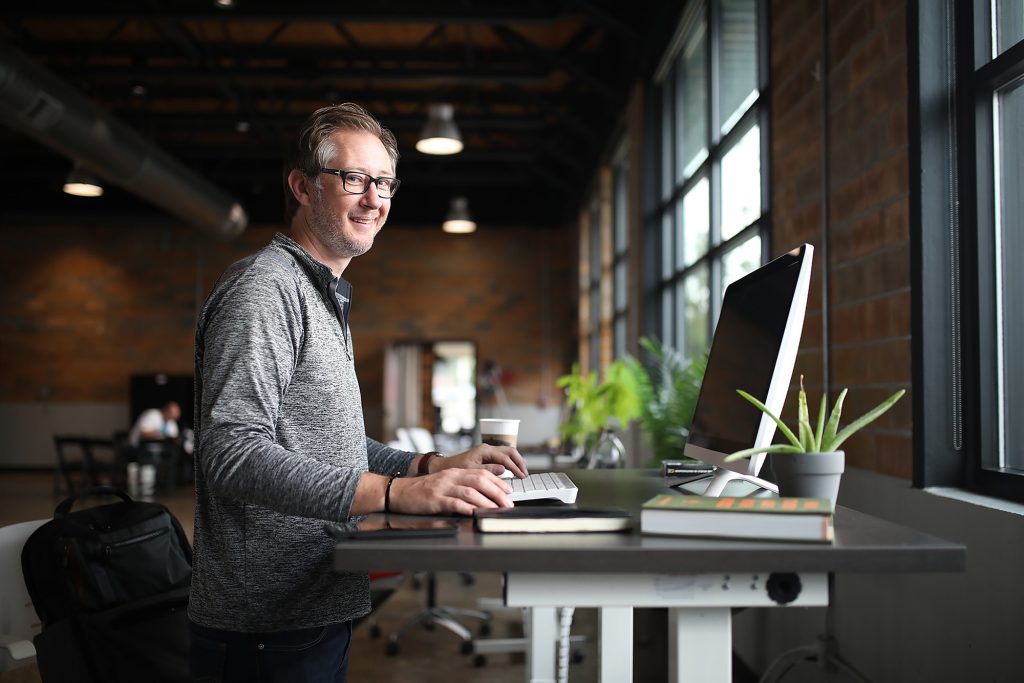 Man at an Office Desk