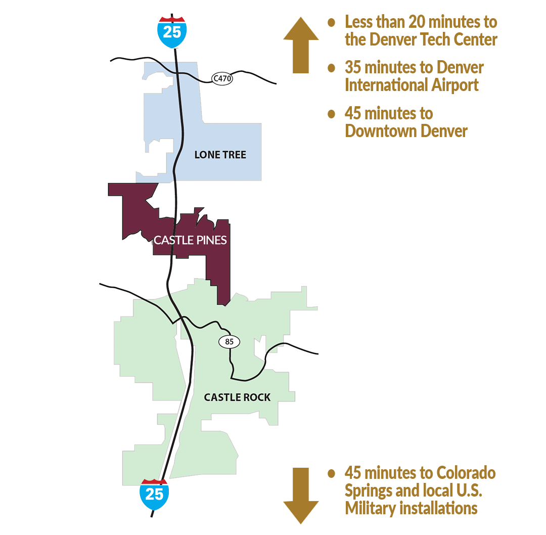 Castle Pines Proximity Map