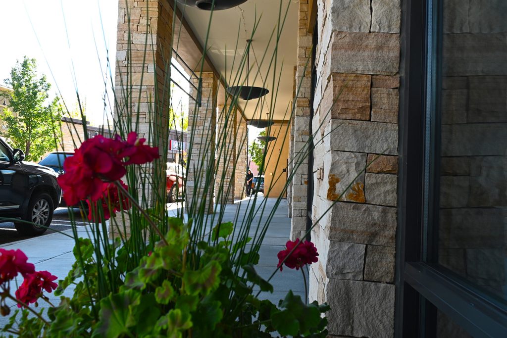 Castle Pines Sidewalk and Flowers